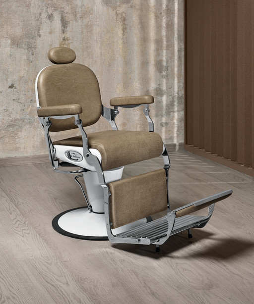 Barber chair for hairdresser: Premier White - Salon Ambience