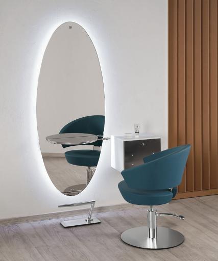 Specchio con illuminazione professionale per arredamento salone beauty